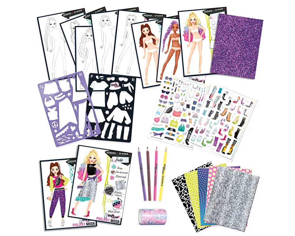 projekt moda zestaw projektantki imprezowe kompozycja ep09445