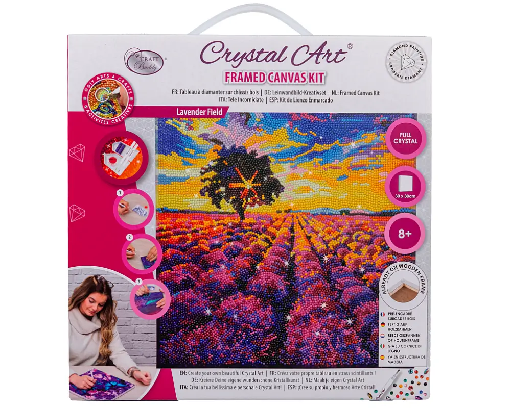 crystal art obraz lawendowe pole opak cas obraz.mix