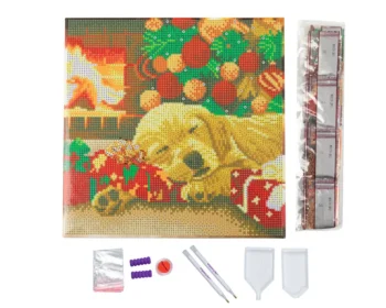 crystal art obraz spiacy labrador zawartosc cas obraz.mix