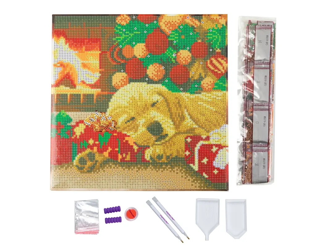 crystal art obraz spiacy labrador zawartosc cas obraz.mix