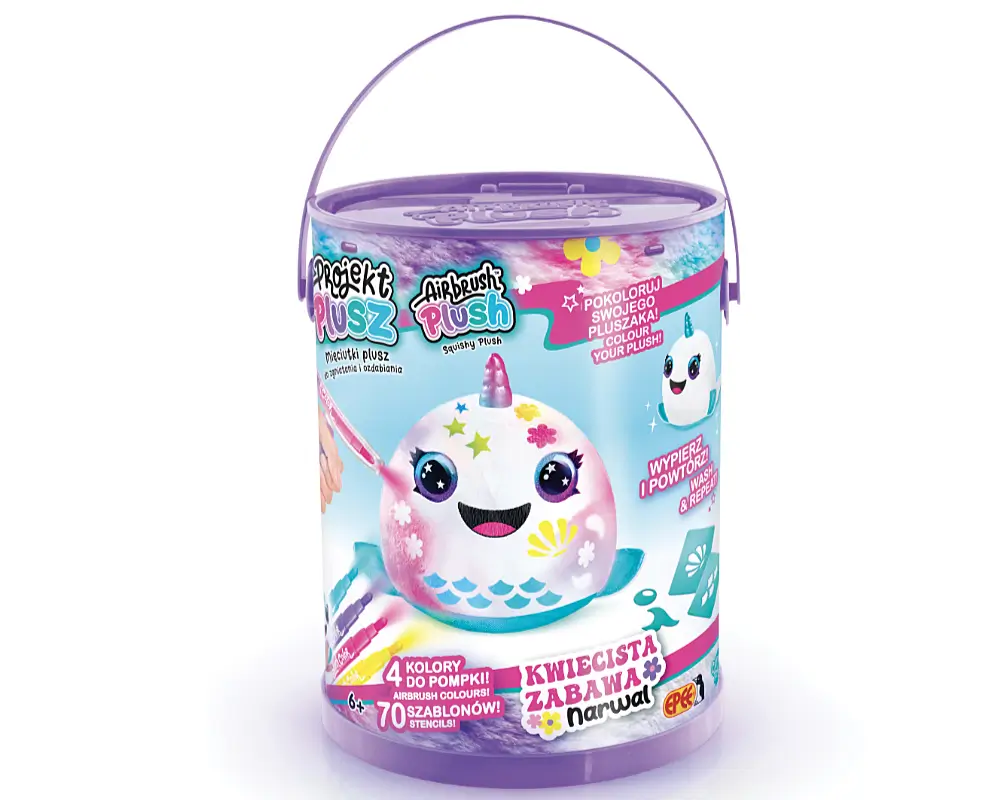 projekt plusz kwiecista zabawa narwal puszka ep60205