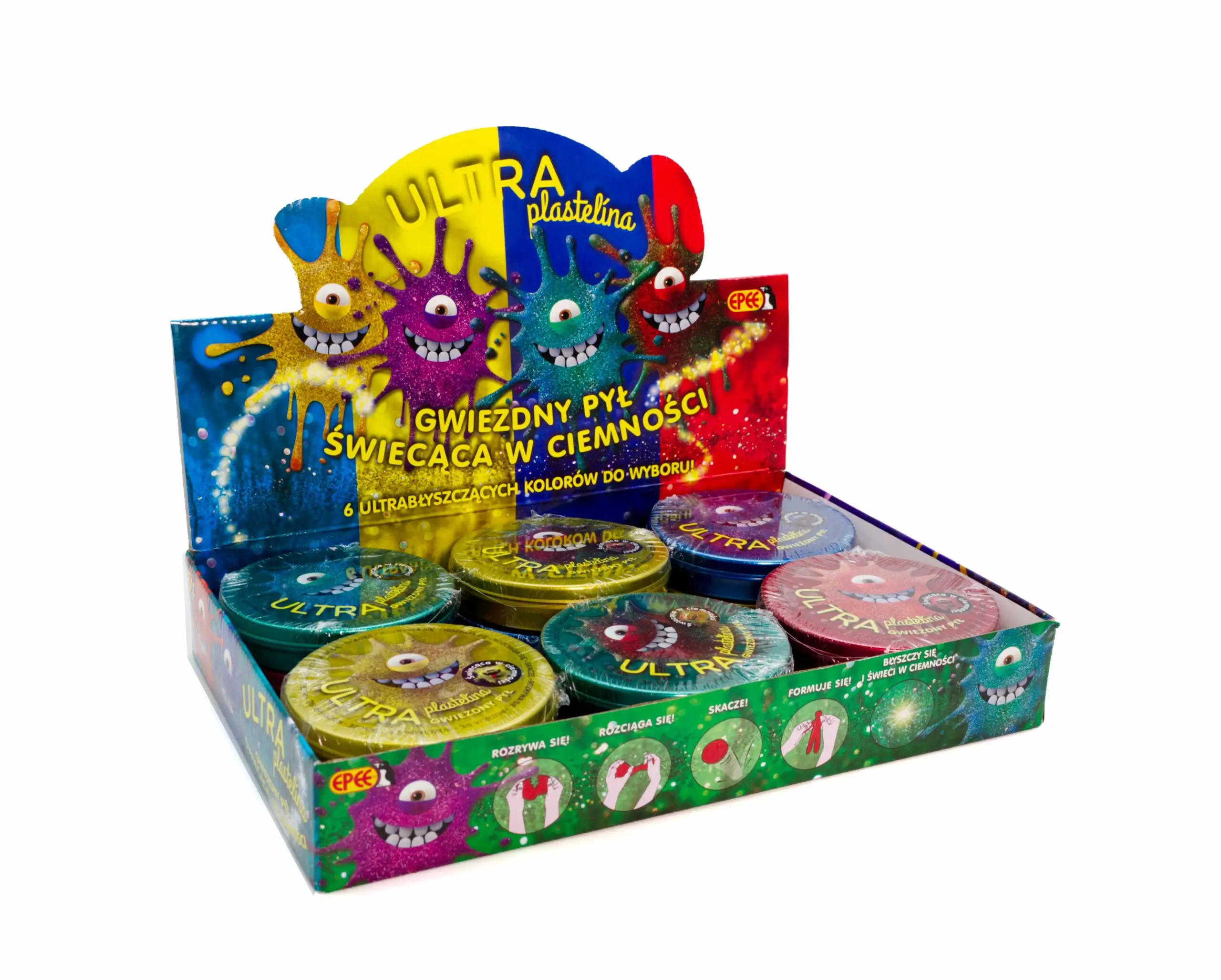 UltraPlastelina - Gwiezdny Pył Świecący w Ciemności 6 ass. - obrazek 8